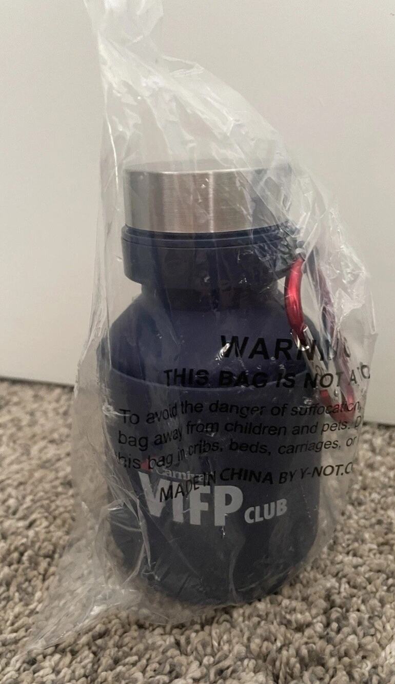2025 Carnival Cruise VIFP Silicone Collapsible Travel Water Bottle Platinum Gift